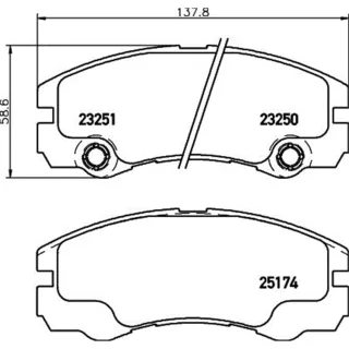 Hella Bremsbel?ge vorne Opel Frontera