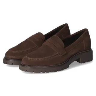 Tamaris Loafer - Gr. 37 - Braun - Rauleder