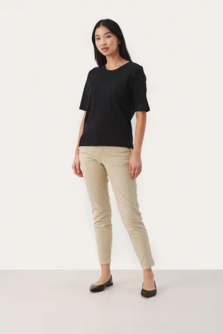 T-shirt Gerade Passform Blac
