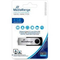 Mediarange Mediarange USB Stick 4GB Speicherstick Swivel Swing silber USB-Stick