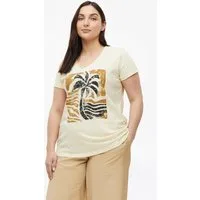 s.Oliver Kurzarmshirt T-Shirt T-Shirt mit offenen Kanten in Flammgarnstruktur