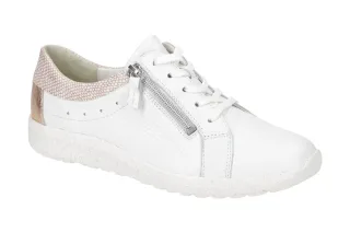 Waldl?ufer 634002 K-IRA Damenschuhe wei?/skin/rosegold bequeme Schn?r-Halbschuhe