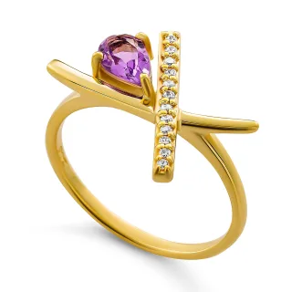 Orphelia 'Charlotte' Damen-Ring aus 925er Sterlingsilber – Gold ZR-7580/A