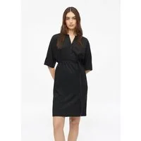 s.Oliver Midikleid Kleid Strukturiertes Jersey-Kleid mit Gürtel und Knopfleiste