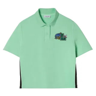 Lacoste - Poloshirt für Damen, kurz geschnitten (Grün)