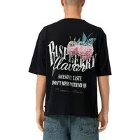 QS T-Shirt Sommershirt mit Rücken-Print
