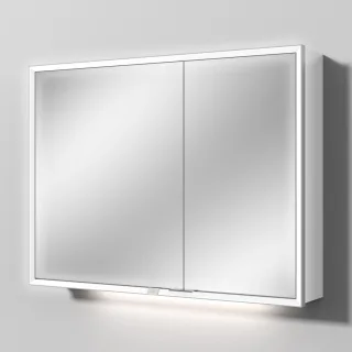 Sanipa Reflection Spiegelschrank MILO 100 mit LED-Beleuchtung, Weiß-Glanz, AU03478 AU03478