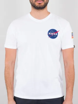 Herren Alpha Industries Space Shuttle T-Shirt in Weiß