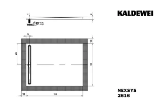 Kaldewei Duschwanne NEXSYS Mod.2616, 900 x 1100, schwarz matt 100,Secure Plus  411646302676