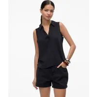 Vero Moda Shirttop VMHARPER SL COLLAR SHORT TENCEL TOP GA Viskose, regular fit