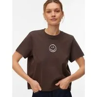 Vero Moda Kurzarmshirt VMSARA METTE SS TOP BOX JRS GA NOOS Baumwolle, regular fit