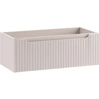 Lomadox Waschbeckenschrank NEWPORT-56-CASHMERE 80 cm breit in kaschmir, gerillte Front, 1 Schubladen
