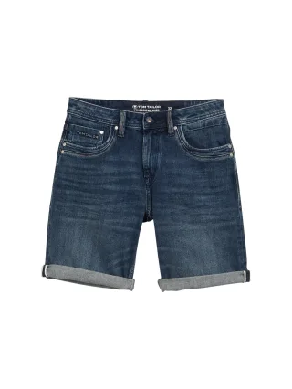 Tom Tailor - TTMORRIS RELAXED Jeans Shorts used dark stone blue denim - Gr. - 33