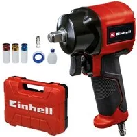 Einhell Druckluft-Schlagschrauber TC-PW 610 Compact, 9000 U/min, inkl. 3 Stecknüsse 17/19/21mm, inkl. Aufbewahrungskoffer