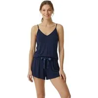 MYJAMA Pyjamashorts Bella mit Satinband
