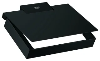GROHE WC-Papierhalter Selection Cube, 40781 Metall mit Deckel matt black, 407812430 407812430