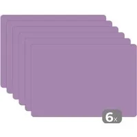 MuchoWow Platzset Innenbereich - Violett - Farben - Farbe - Einfarbig, (6-St), Platzsets, Tischset, Abwaschbar, Tischsets, Platzdeckchen