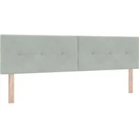 vidaXL Bett Kopfteil Hellgrau 180 cm Samt (1-tlg)