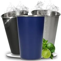 elasto Becher Edelstahl Trinkbecher to go 500 ml METALLO perfekt für unterwegs, Edelstahl, robust, camping geschirr, wandern, Becher für Partys