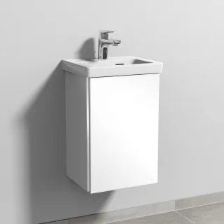 Sanipa 3way Waschtischunterbau zu Villeroy & Boch Subway 3.0 Waschtisch mit 1 Tür, Weiß-Glanz BS84178