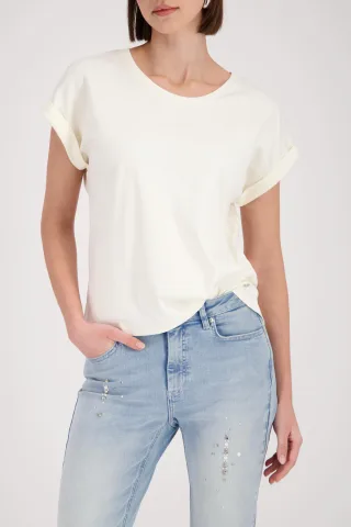monari - Basic-T-Shirt marble - Gr. - 46