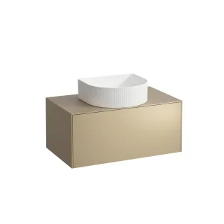 LAUFEN Waschtischunterschrank SONAR f.WT H812340/1/2/3 775x455 1 Schubl. Ausschnitt mitte Gold, H405 H4054110340401