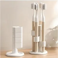 FELIXLEO Zahnbürstenhalter Zahnbürstenhalter Weiß Mit 4 Schlitzen Für Rasierer Und Make Up, (4-St)