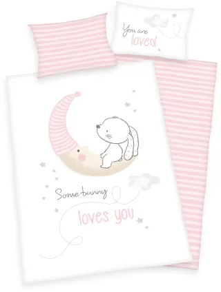 Baby Best Babybettwäsche "Baby Best "Little Bunny"" mit Mond und Hase