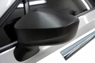 PREMIUM Spiegel Spiegelgehäuse Kappe Design Folie Carbon Chrom viele Fahrzeuge