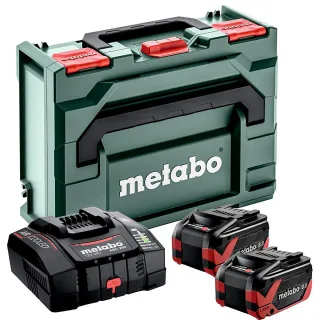 Metabo Basic-Set 2 x LiHDX 8.0 Ah ASC 290 + metaBOX 145 - 685305000
