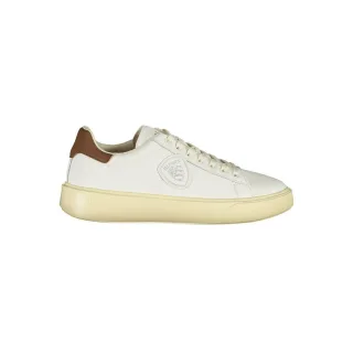 Blauer Weiße Leder Herren Sneaker
