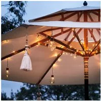 Lights4fun LED-Lichterkette 80er LED Lichterkette Sonnenschirm