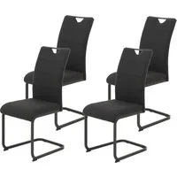 HELA Freischwinger Giselle Esszimmerstuhl (Set, 4 St), robuster Bezug, 120 Kg Belastbarkeit, 2er und 4er Set