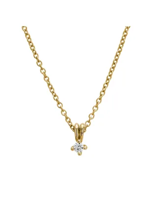 Lyomi Anhänger mit Kette 585/- Gelbgold 1 synth. Diam. 0,10 ct.