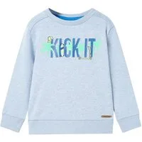 vidaXL Sweatshirt Kinder-Sweatshirt Hellblau Melange 116
