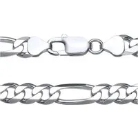 JEWLIX Silberkette Figarodesign aus 925er Silber 7 mm breite Herrenkette FK0080