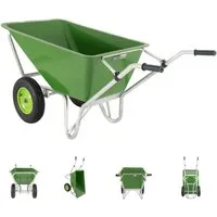 TRUTZHOLM Schubkarre 2-Rad XL 200L 300kg Gartenschubkarre Schiebkarre Hofkarre Luftrad, (Artikel, 1-tlg), Hohe Stabilität