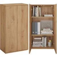 Bellamio Mehrzweckschrank Ais mit Push-to-Open Türen (110 cm hoch) Aktenschrank Eichenoptik, verfügbar mit 2 oder 3 Fächern