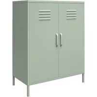 loft24 Mehrzweckschrank Mission District Highboard aus Metall, Metallschrank mit 2 Türen im Retro Look