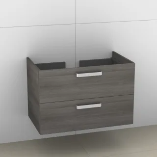 Artiqua 414 Waschtischunterschrank für Memento 513381, 513383 Graphit Struktur quer, 414-WU2L-V80-70 414-WU2L-V80-7070-401