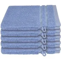 Schiesser Waschhandschuh Milano im 5er Set, (5-St), mit Webbordüre