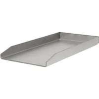 BBQ-Toro Grillplatte Edelstahl, 26 x 43,4 cm, Plancha für Holzkohle und Gasgrill