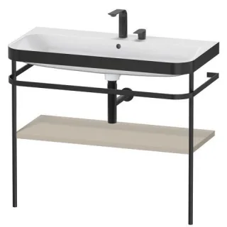 Duravit Happy D.2 Plus c-bonded Set mit Metallkonsole Taupe Seidenmatt 975x490x850 mm - HP4738E6060 HP4738E6060