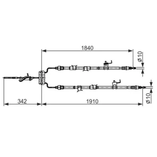Bosch Handbremsseil vorne Mazda 3