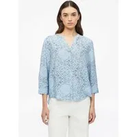 s.Oliver Kurzarmbluse Bluse Strukturierte Viskosemix-Bluse