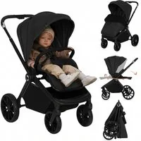 lionelo Kinder-Buggy MIKA PLUS, (Set), XXL-Verdeck/UPF50+/Mit Belüftungssystem