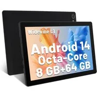 BUFO 10 Zoll HD, 3 GB RAM, 64 GB Erweiterbar auf 1 TB, Android Tablet (10", 64 GB, Android, 2,4G/5G WiFi, Dual-Kamera)