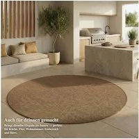 Jimri Outdoorteppich Key West, Rund, Outdoor Teppich Balkonteppich Terassenteppich