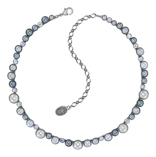 konplott - Kette - Bubble Cascade blau/grau