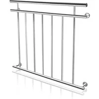FIVMEN Treppengeländer Französischer Balkon Edelstahl Fenstergitter Brüstungsgeländer, 100 cm Länge, 100/128/156/184/225cm Länge, 90cm Höhe
